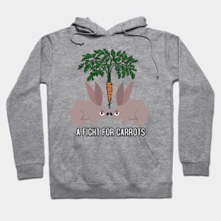 Carrot Clash - Hilarious Rabbit Showdown for the Last Bite! Hoodie